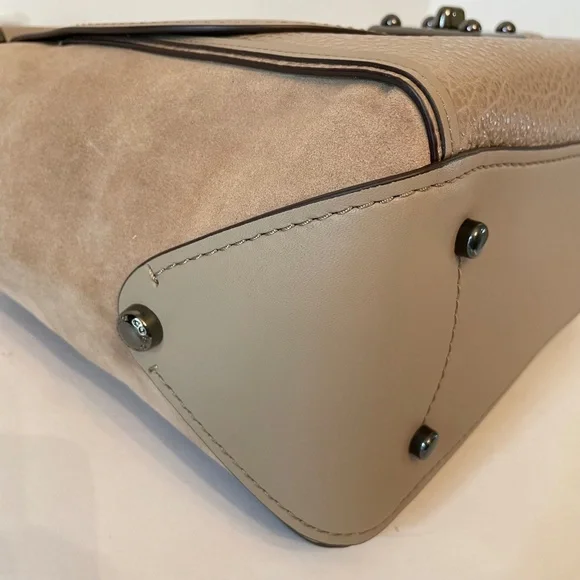 Coach Drifter Carryall Tote Leather Suede in Stone Gray 38389 - Picture 11 of 15